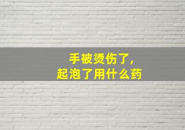 手被烫伤了,起泡了用什么药