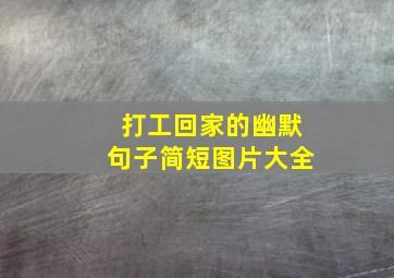 打工回家的幽默句子简短图片大全