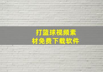 打篮球视频素材免费下载软件