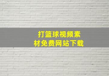 打篮球视频素材免费网站下载