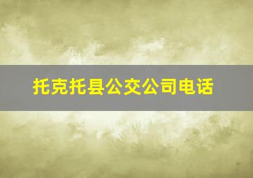 托克托县公交公司电话