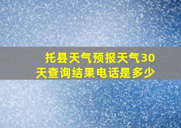 托县天气预报天气30天查询结果电话是多少