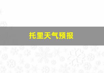 托里天气预报