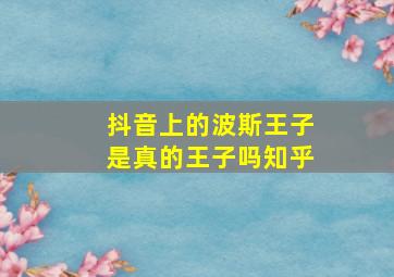 抖音上的波斯王子是真的王子吗知乎