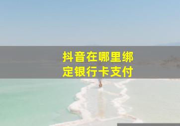 抖音在哪里绑定银行卡支付