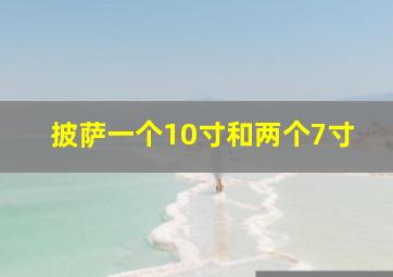 披萨一个10寸和两个7寸