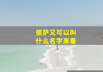 披萨又可以叫什么名字来着