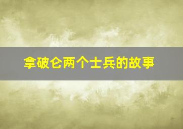 拿破仑两个士兵的故事