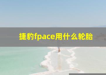 捷豹fpace用什么轮胎