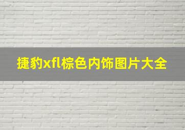 捷豹xfl棕色内饰图片大全