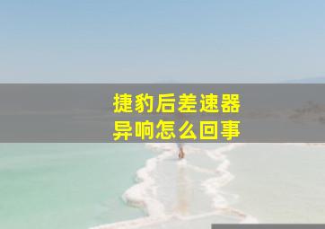 捷豹后差速器异响怎么回事