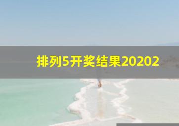 排列5开奖结果20202