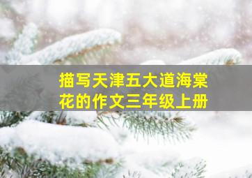 描写天津五大道海棠花的作文三年级上册