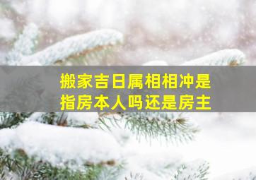 搬家吉日属相相冲是指房本人吗还是房主