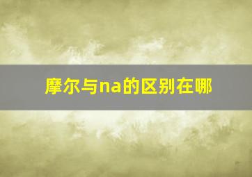 摩尔与na的区别在哪