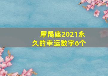 摩羯座2021永久的幸运数字6个