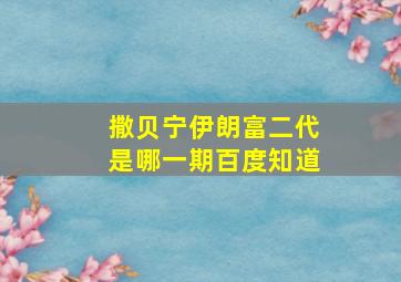 撒贝宁伊朗富二代是哪一期百度知道