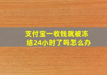 支付宝一收钱就被冻结24小时了吗怎么办