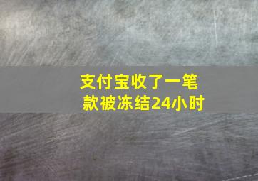 支付宝收了一笔款被冻结24小时