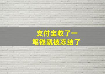 支付宝收了一笔钱就被冻结了