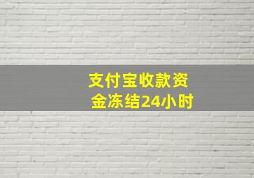 支付宝收款资金冻结24小时