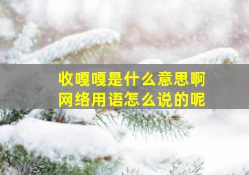 收嘎嘎是什么意思啊网络用语怎么说的呢