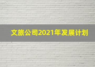 文旅公司2021年发展计划