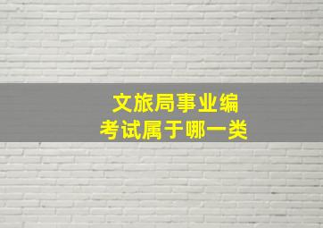 文旅局事业编考试属于哪一类