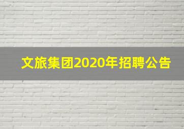 文旅集团2020年招聘公告