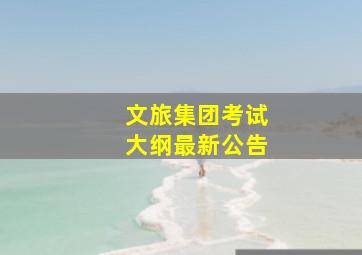 文旅集团考试大纲最新公告