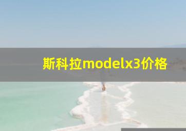 斯科拉modelx3价格