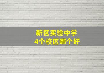 新区实验中学4个校区哪个好