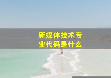 新媒体技术专业代码是什么