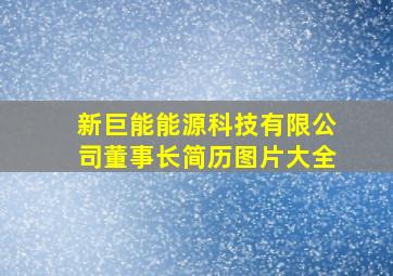 新巨能能源科技有限公司董事长简历图片大全