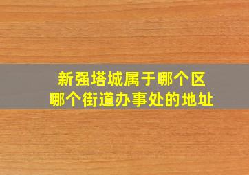 新强塔城属于哪个区哪个街道办事处的地址