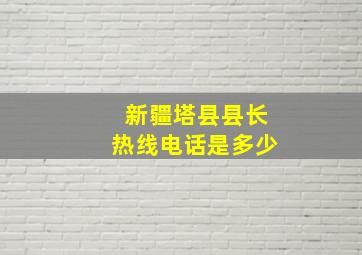 新疆塔县县长热线电话是多少