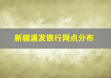 新疆浦发银行网点分布