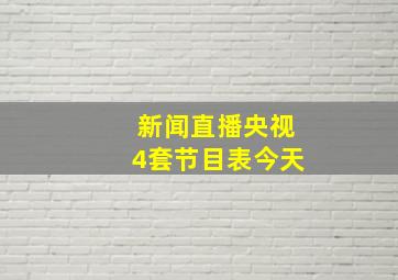 新闻直播央视4套节目表今天