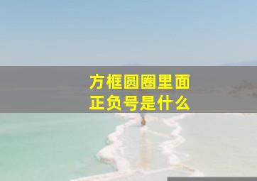 方框圆圈里面正负号是什么