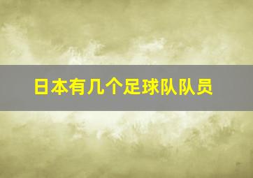 日本有几个足球队队员