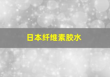 日本纤维素胶水