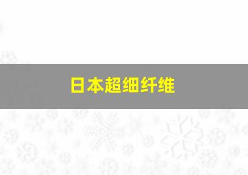 日本超细纤维