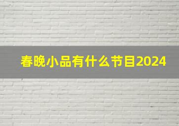 春晚小品有什么节目2024