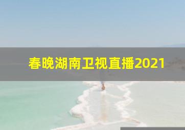 春晚湖南卫视直播2021