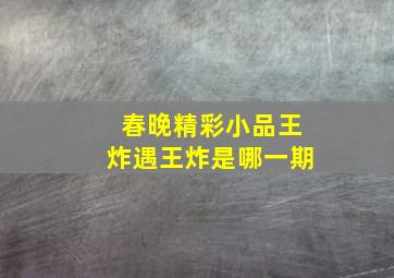 春晚精彩小品王炸遇王炸是哪一期