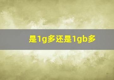 是1g多还是1gb多