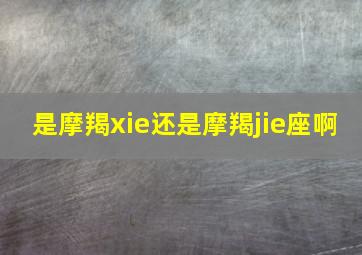 是摩羯xie还是摩羯jie座啊