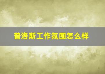 普洛斯工作氛围怎么样