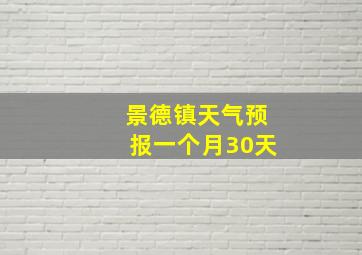 景德镇天气预报一个月30天