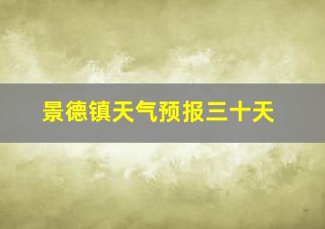 景德镇天气预报三十天